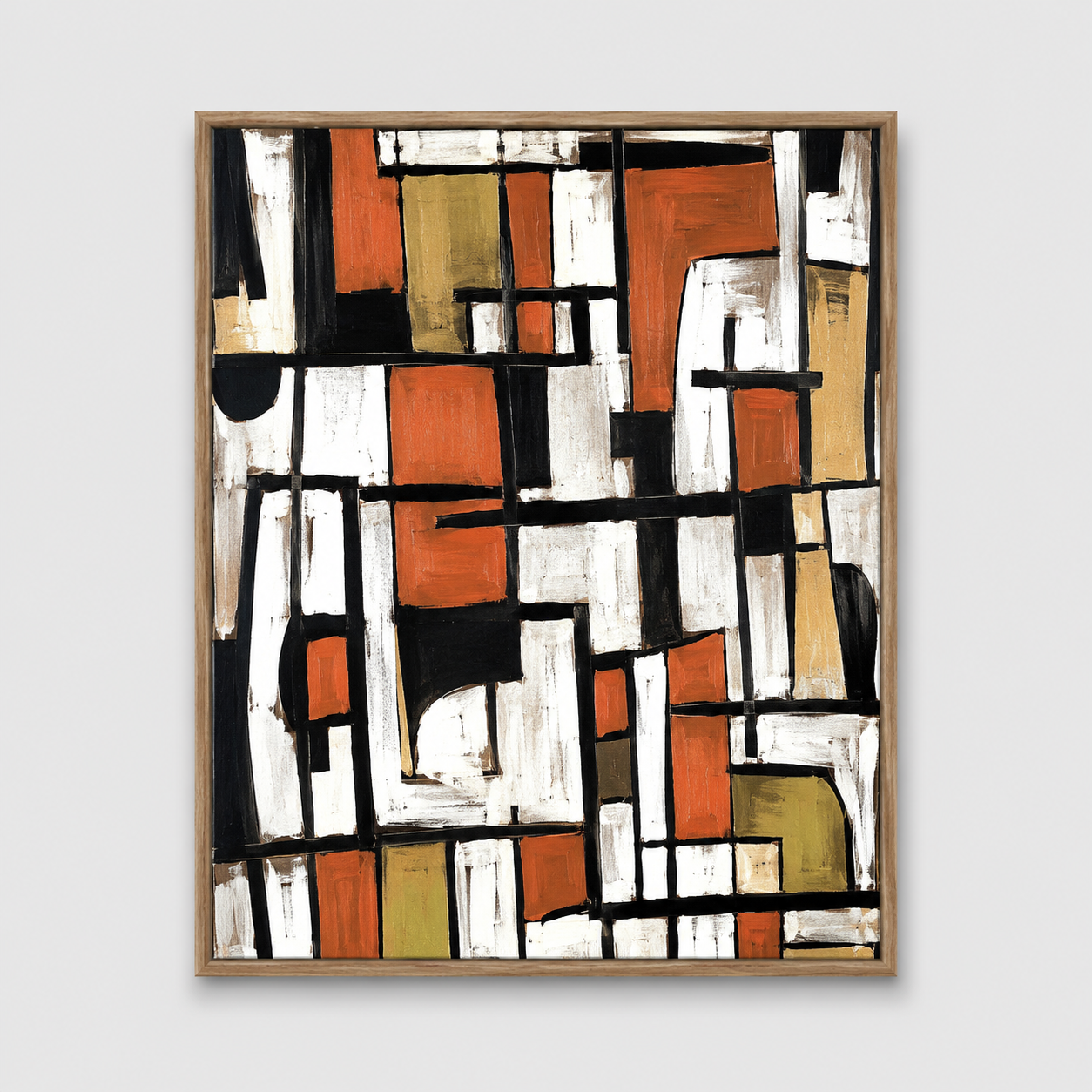 Abstract Rhythm Canvas B - Oak