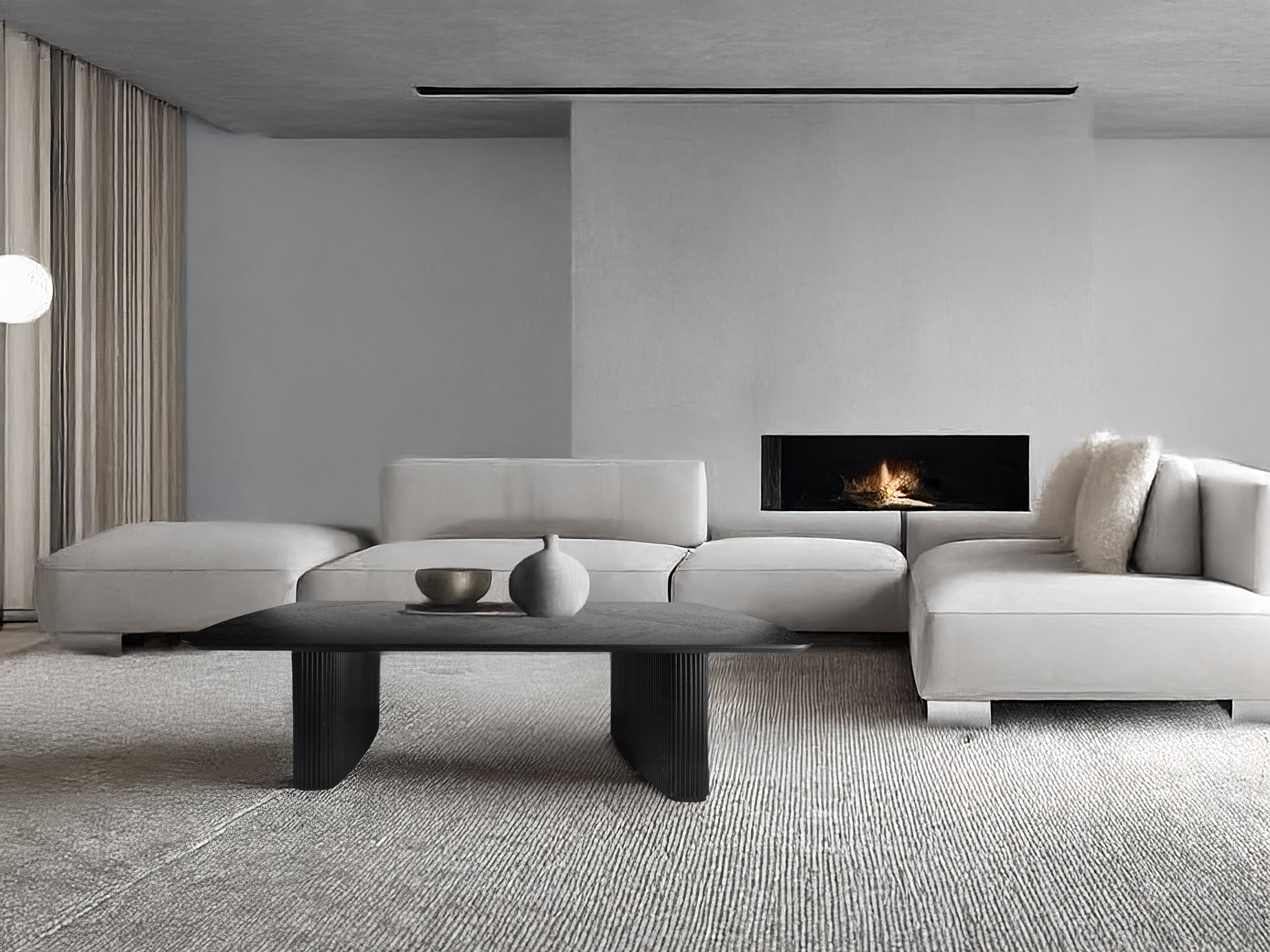 Fluted Coffee Table - Black