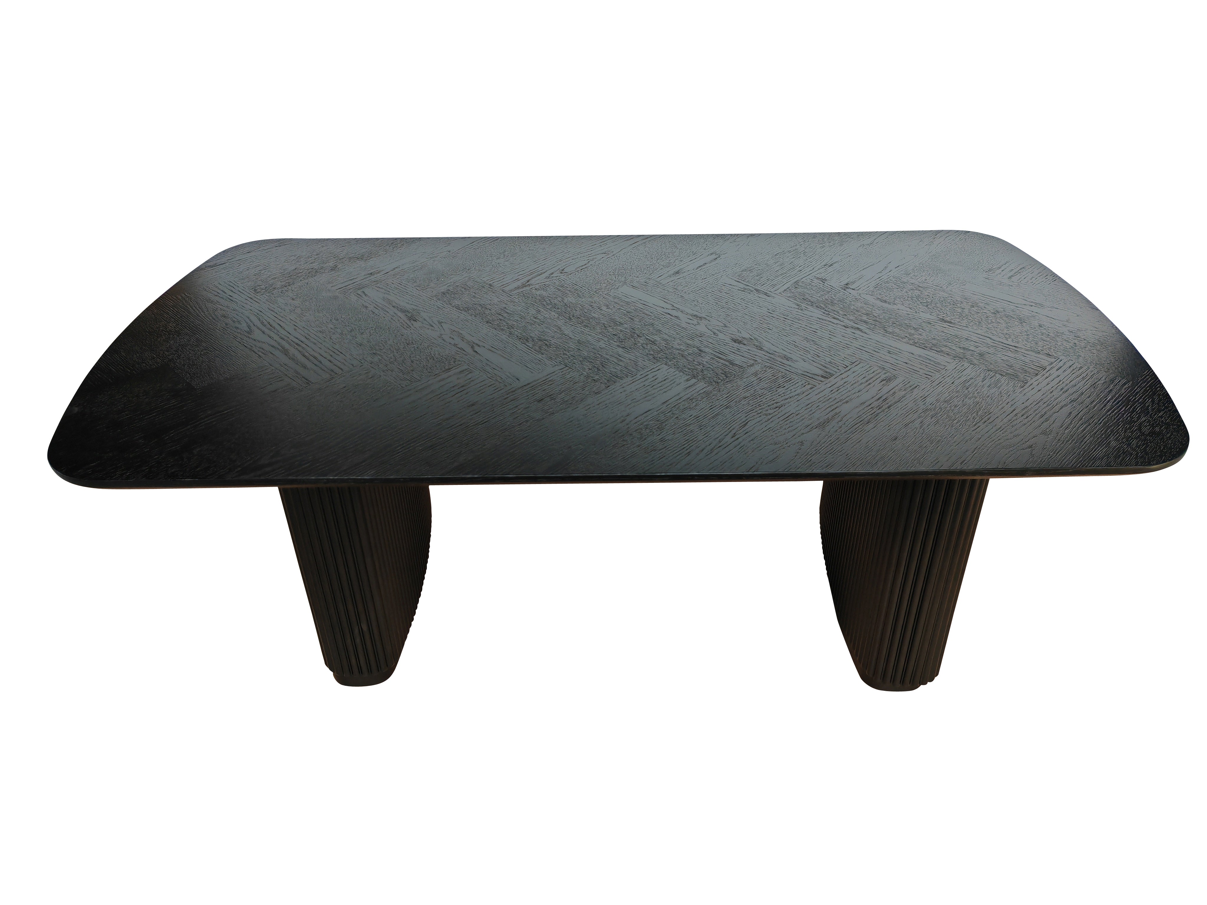 Fluted Coffee Table - Black