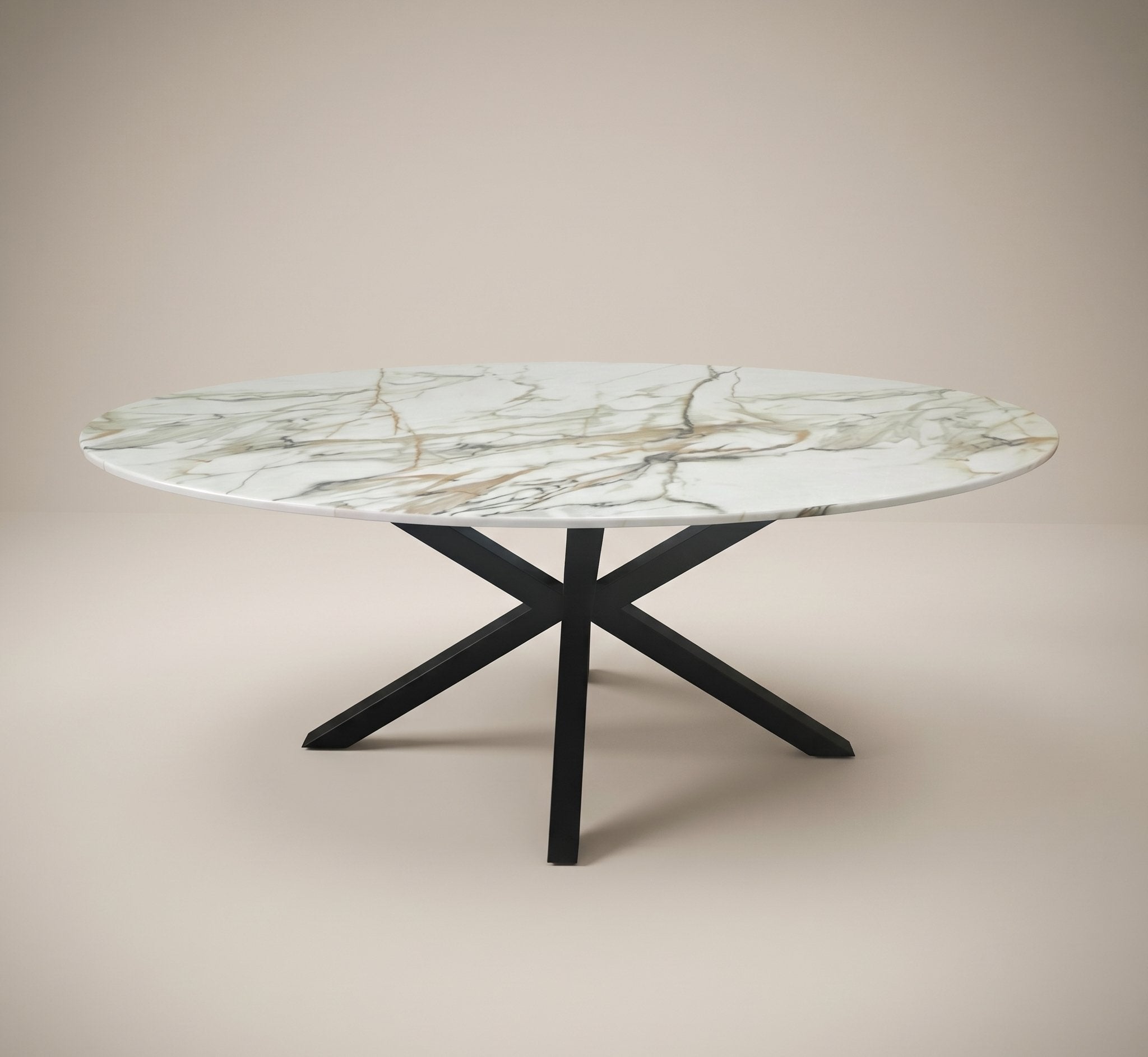 Marble Top Dining Table - Black