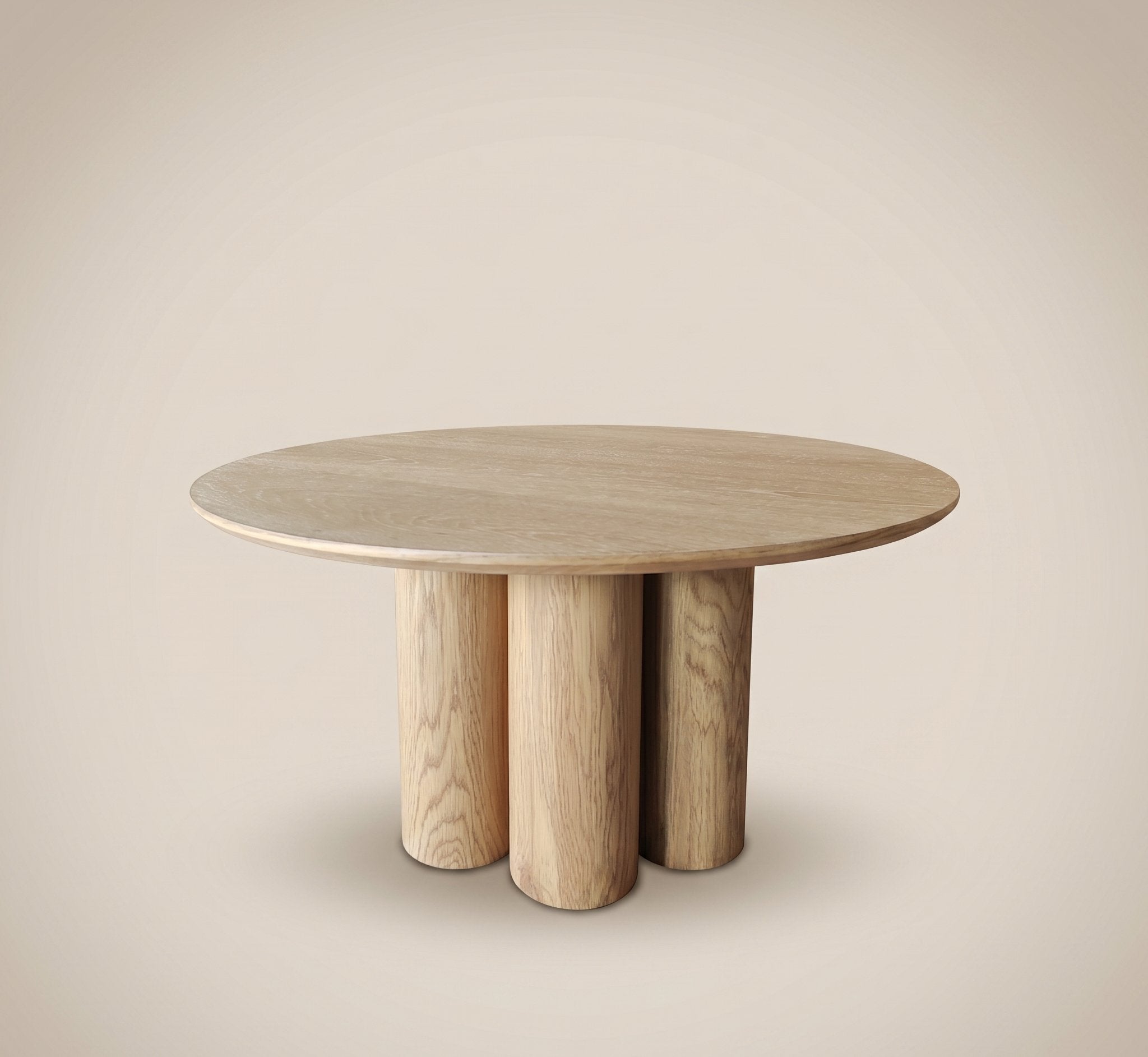 Pillar Base Coffee Table - Oak