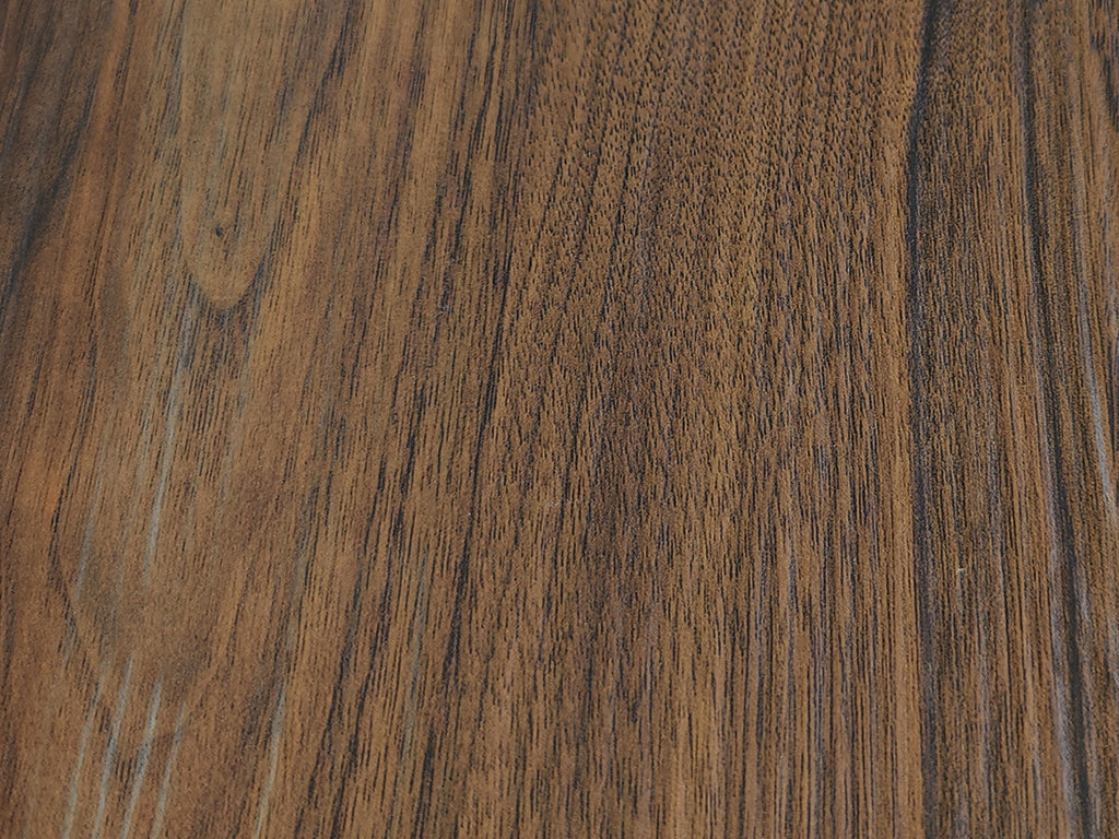 Ribbed Round Side Table - Walnut
