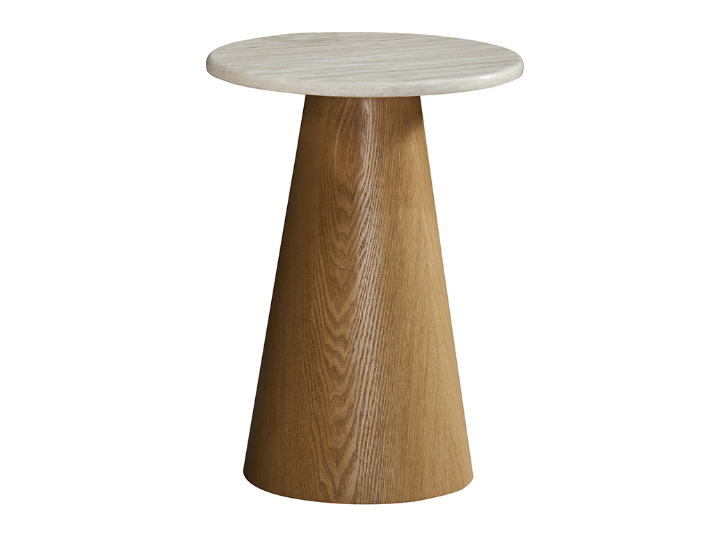 Ceramic Top Side Table - Oak