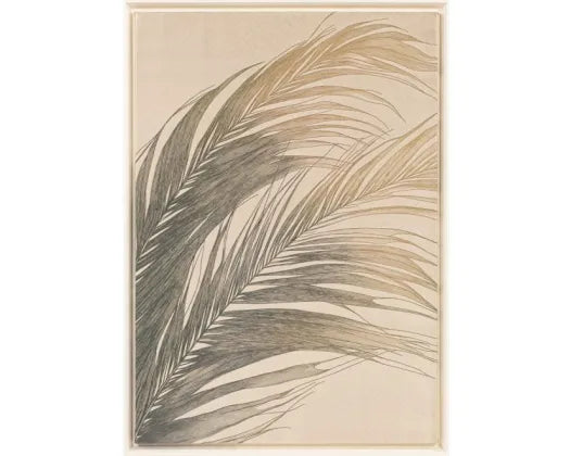 Plume Textile Art B - White Wash