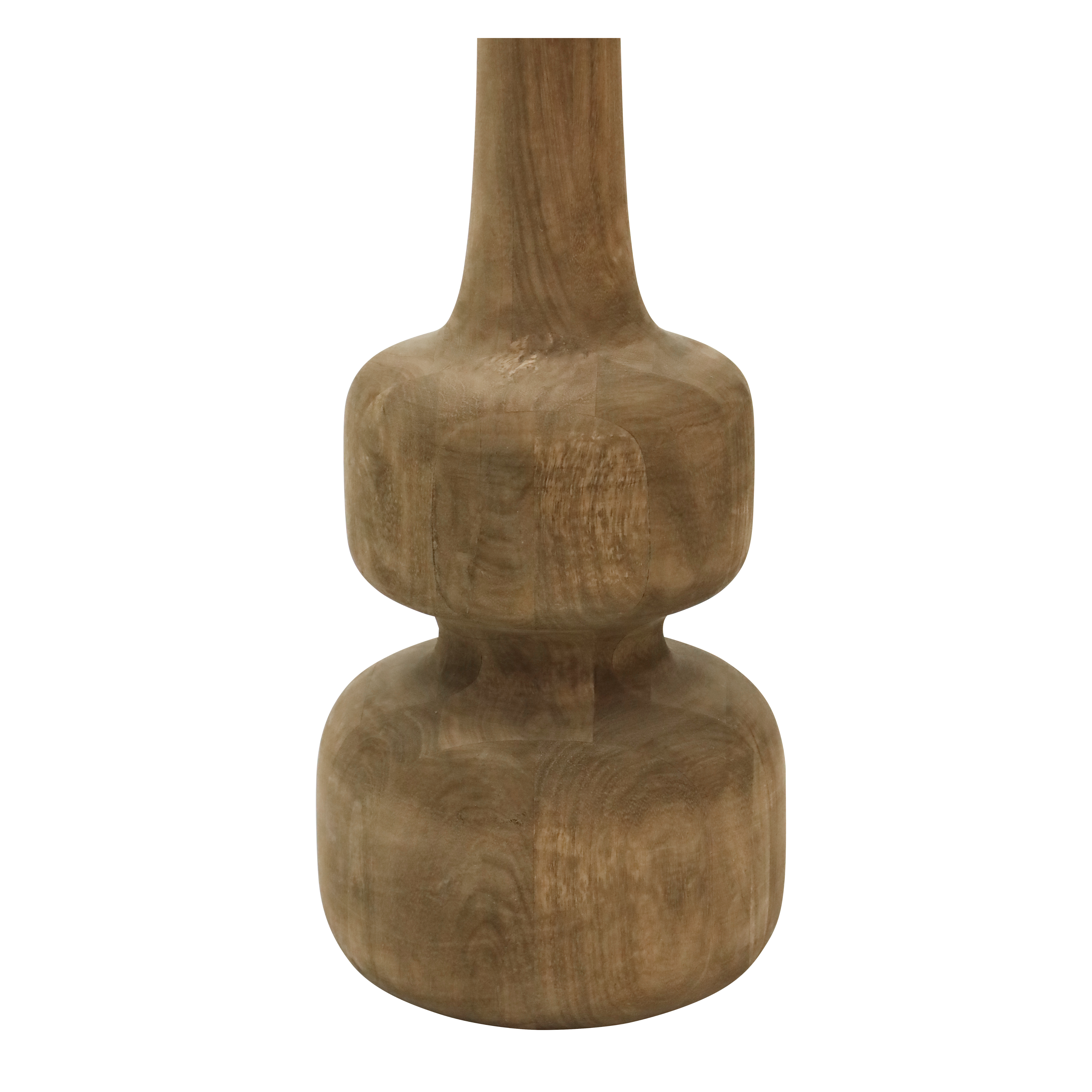 Teague Wooden Floor Lamp - Natural/Cotton Linen Shade