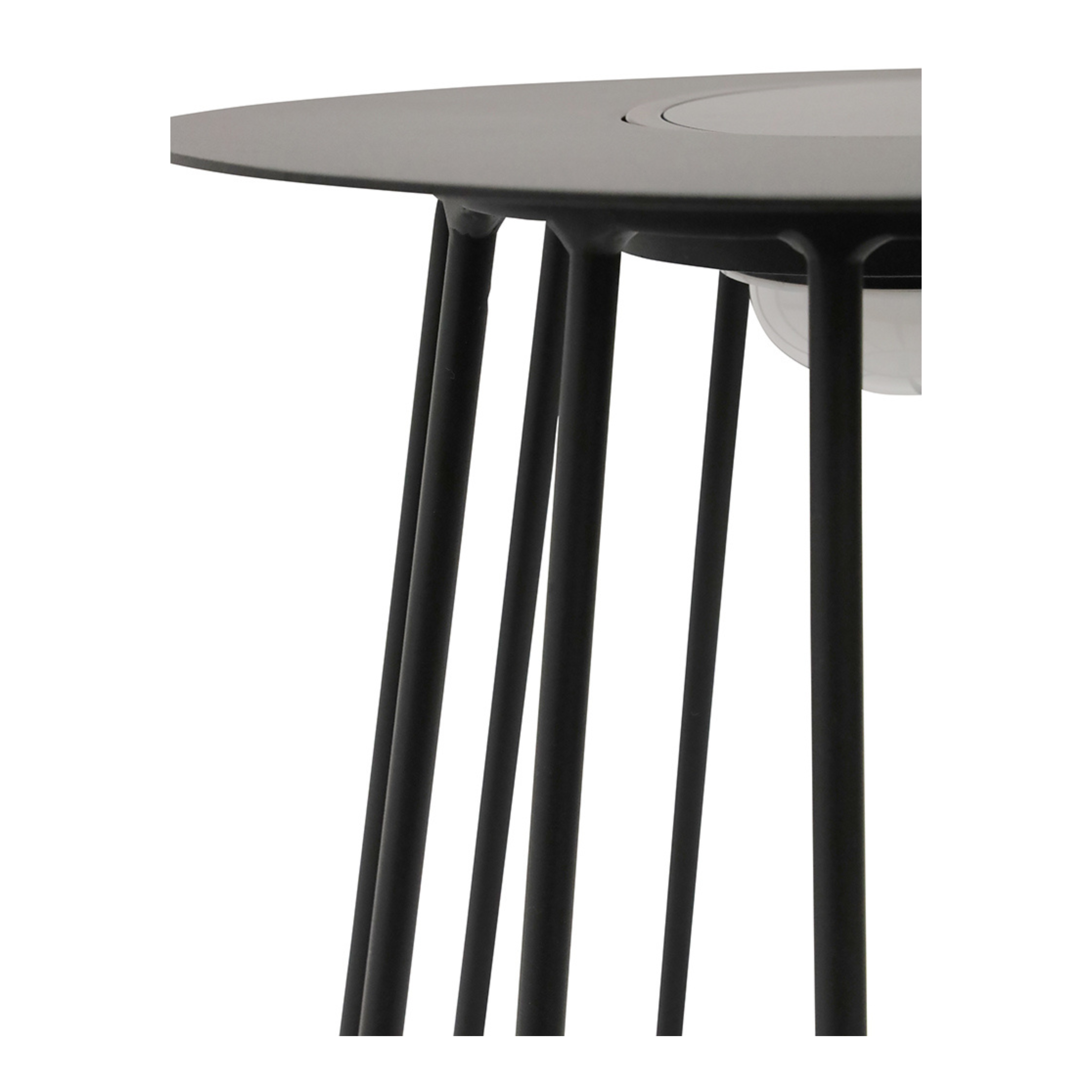 Lozano Aluminium Solar Lamp Side Table - Black