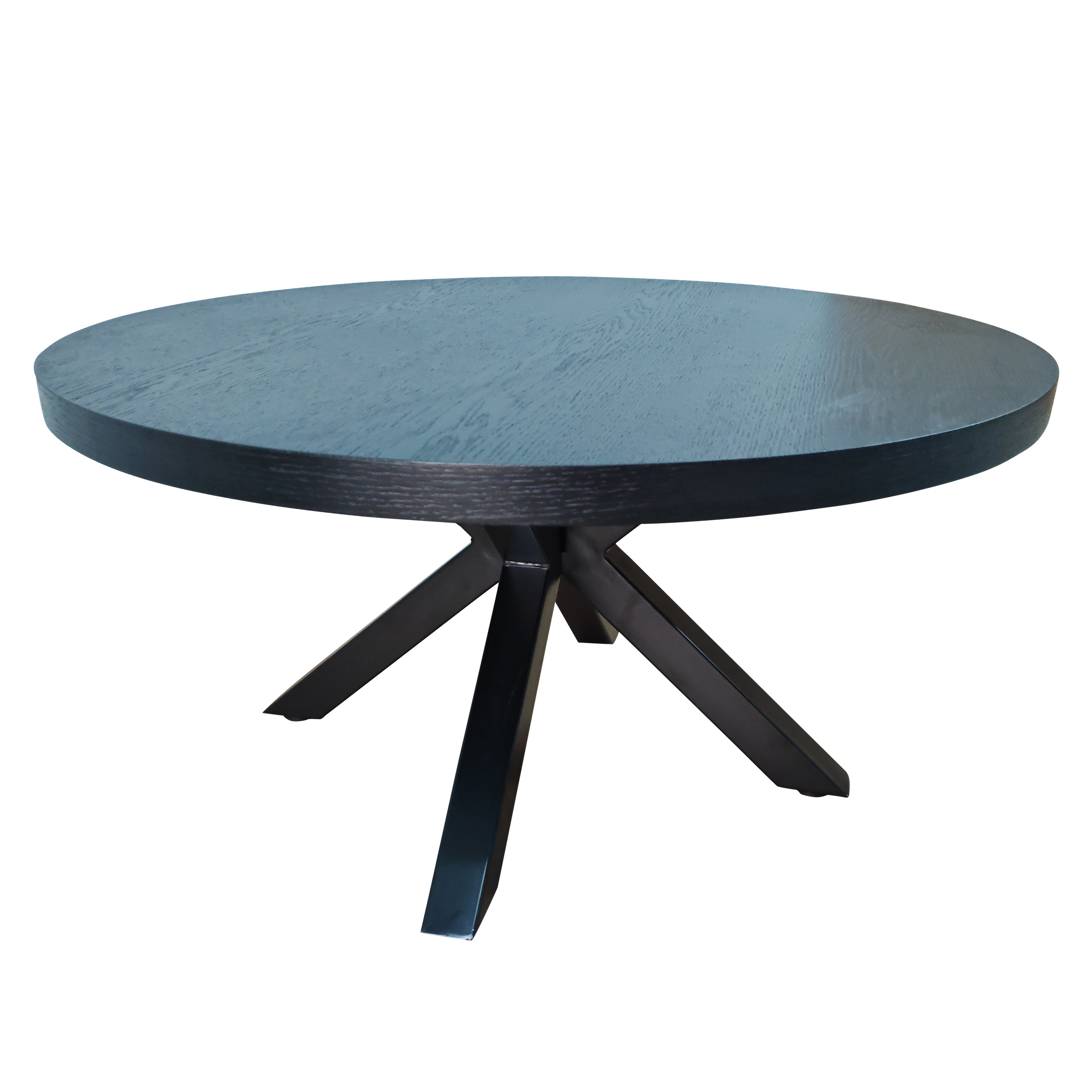 Round Fluted Coffee Table - Black
