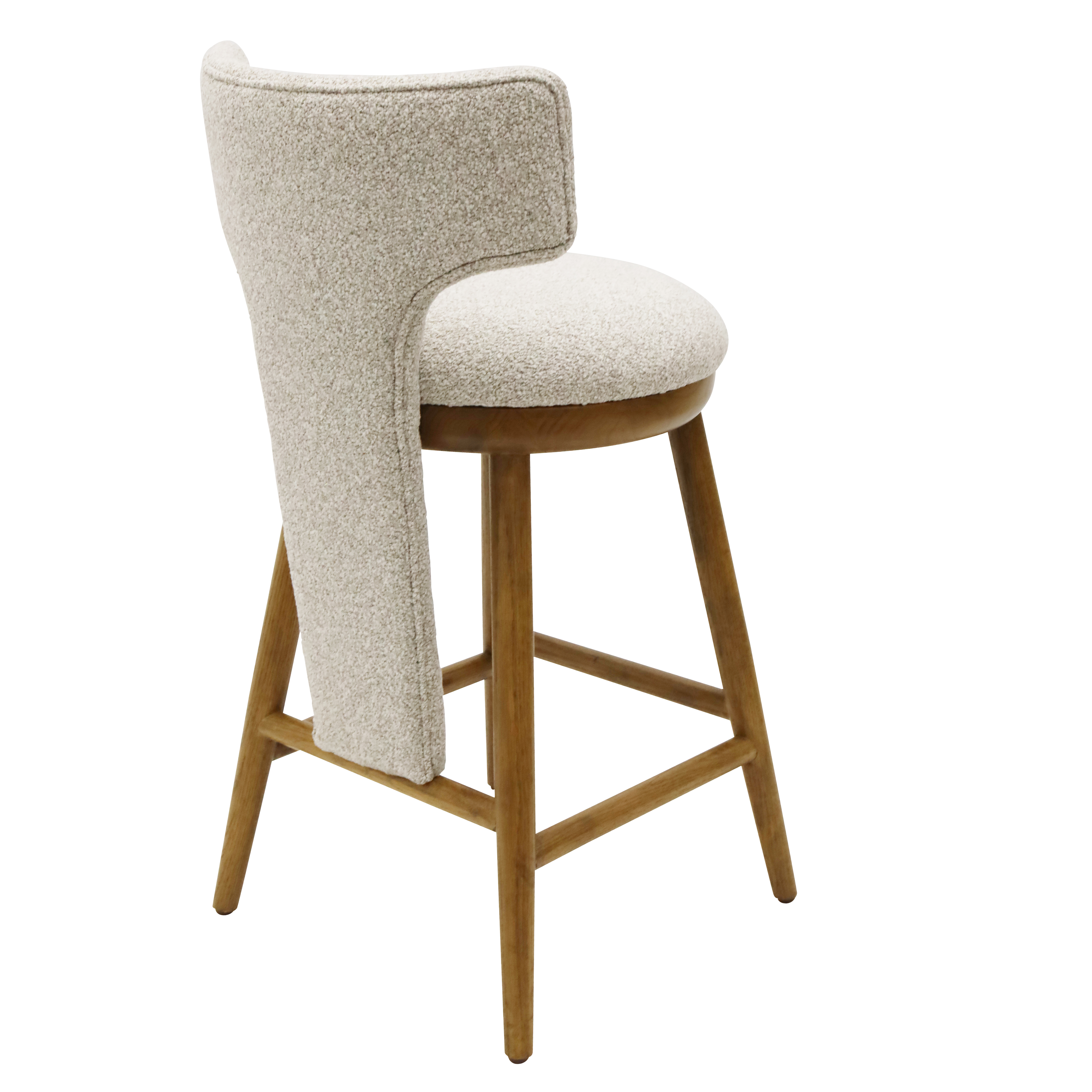 Valentine Bar Stool - Grey Fleck