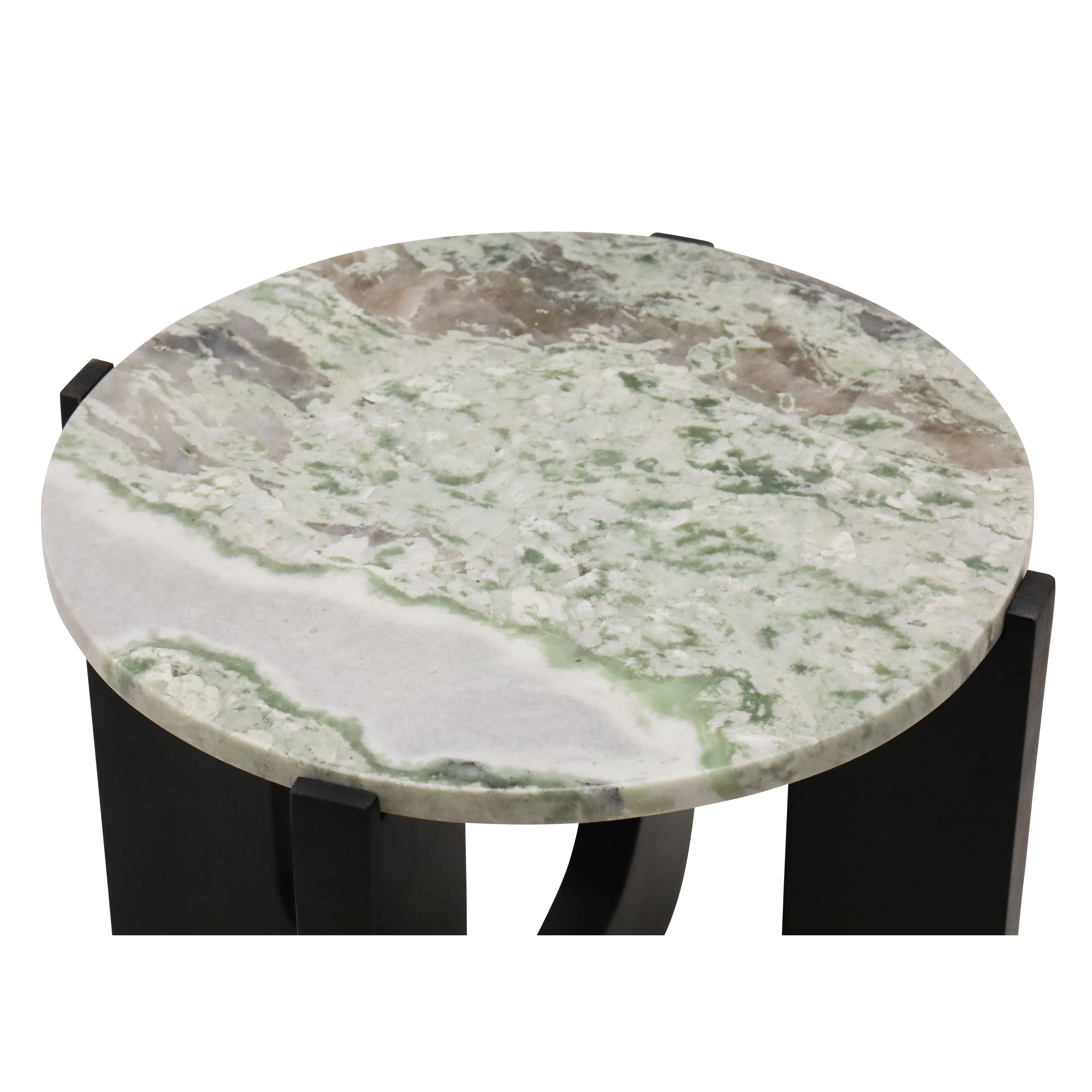 Hendrix Side Table With Marble Top - Green Marble