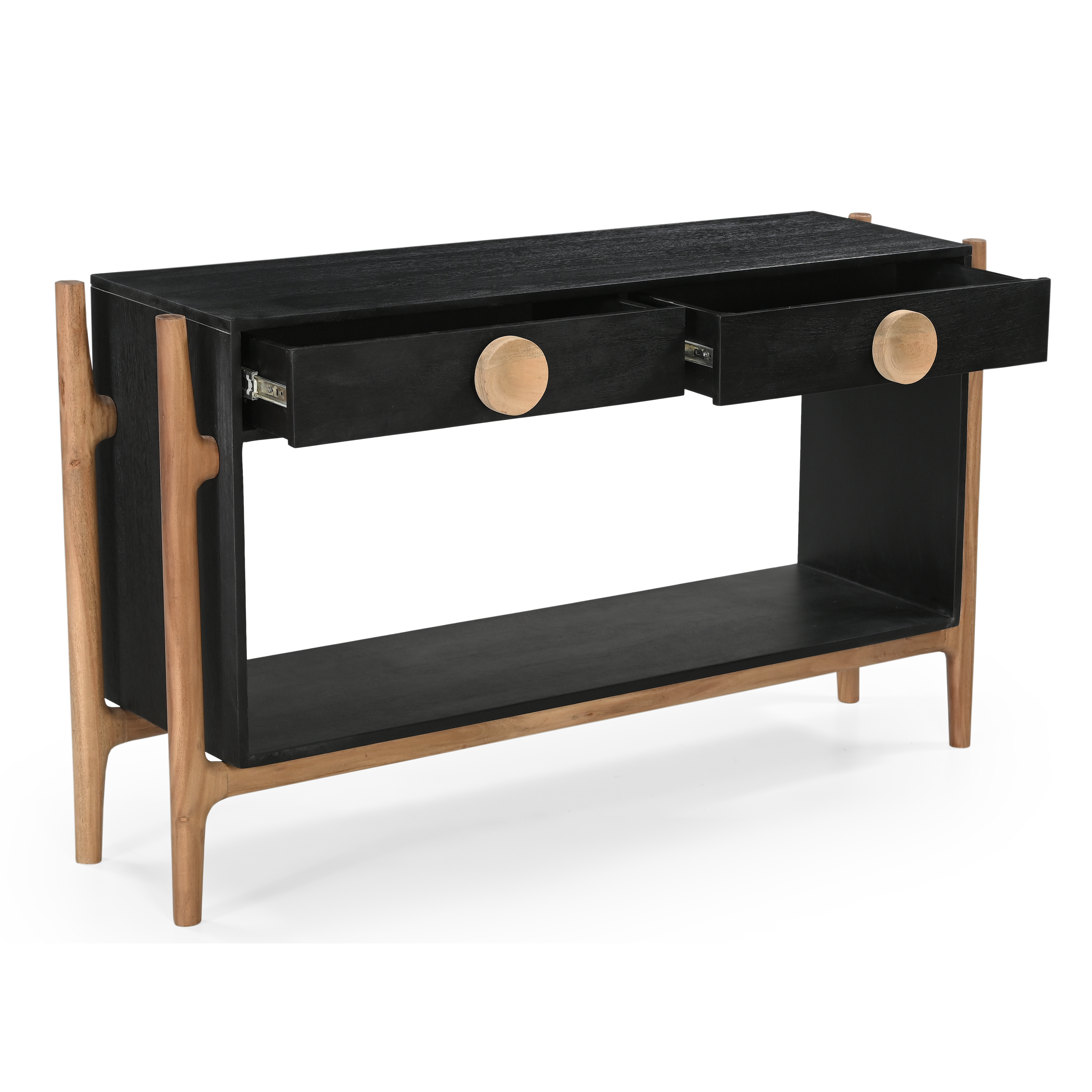 Antler Console Table - Natural & Black