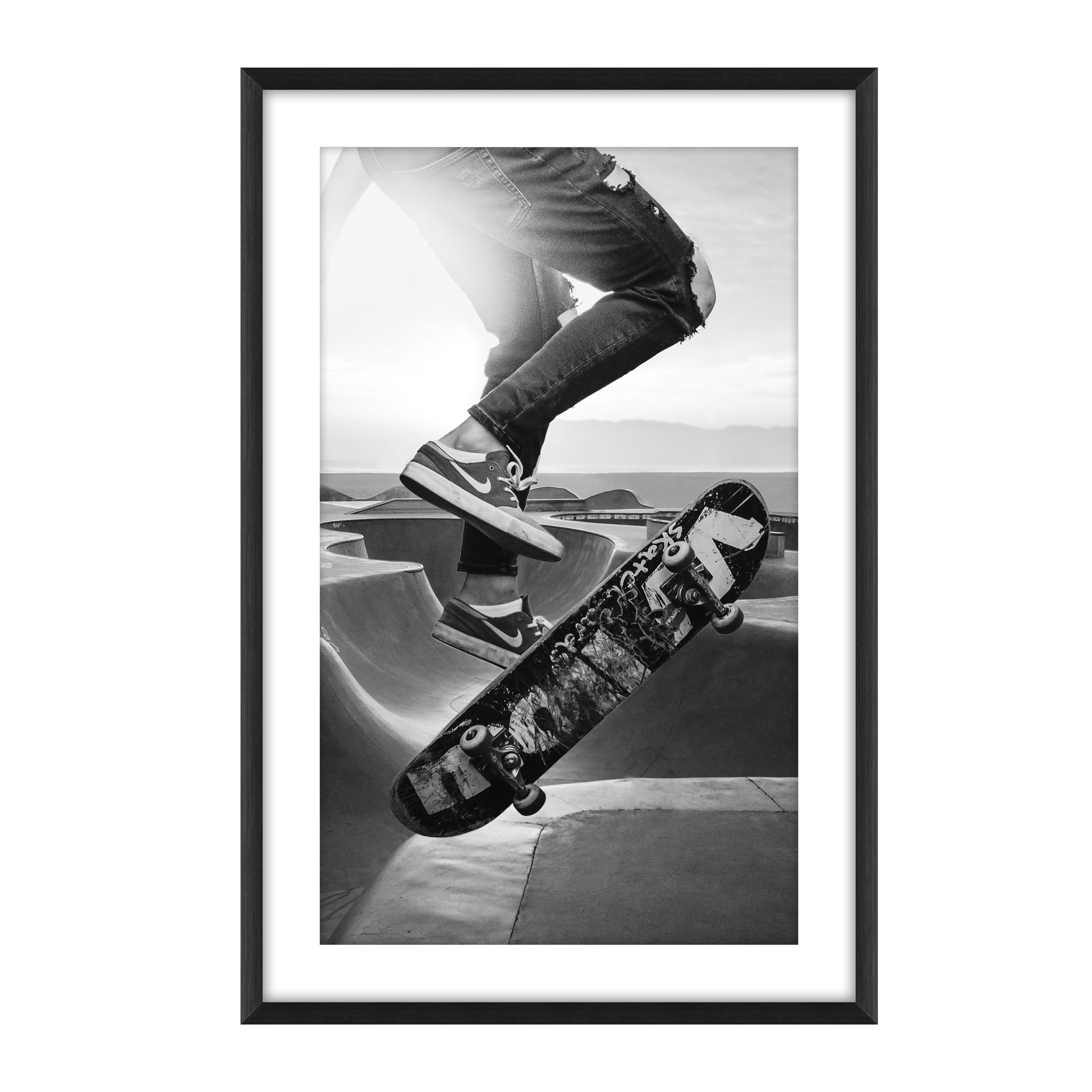 Dogtown B Glass Framed Canvas