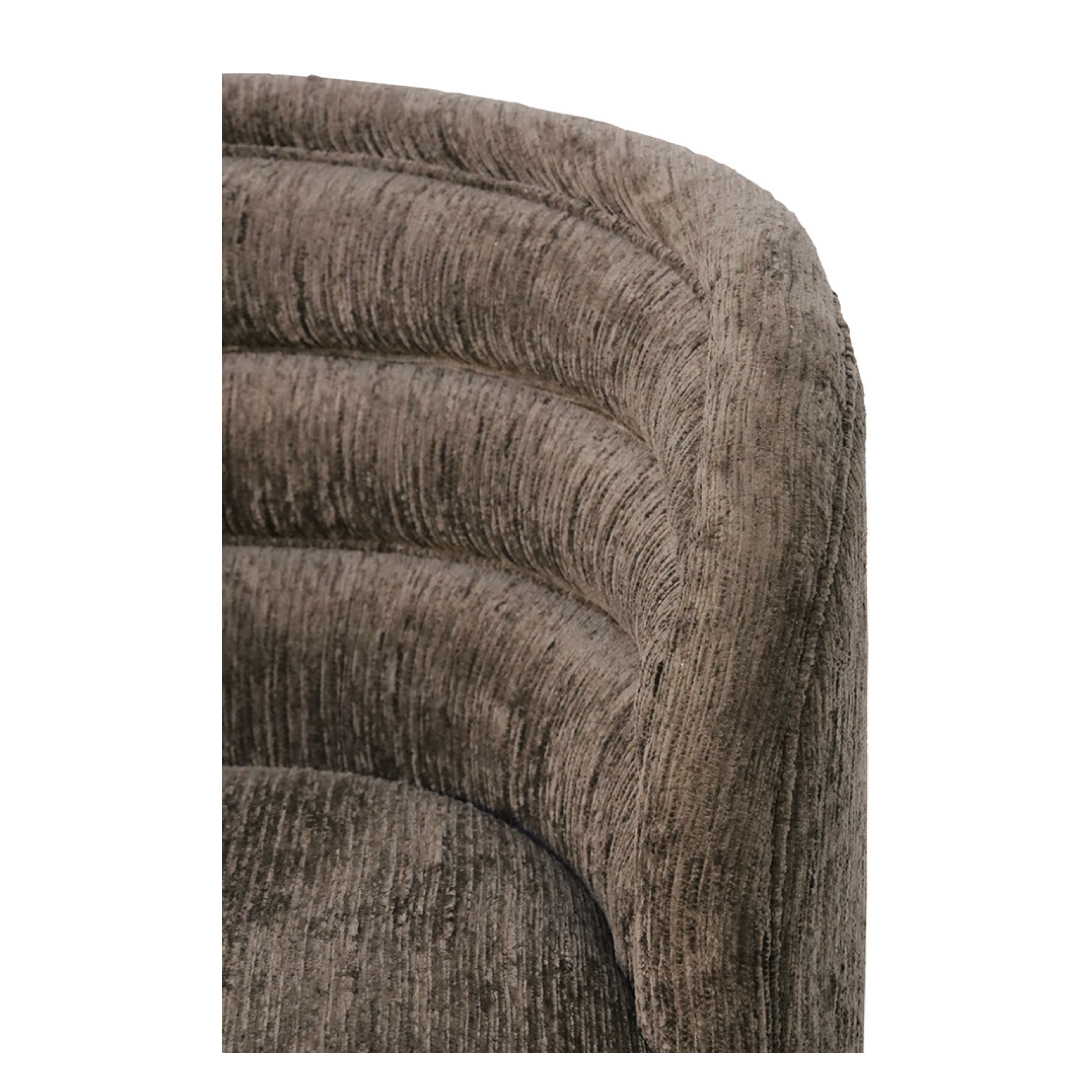 Lulah Swivel Chair With Burl Veneer Base - Chocolate