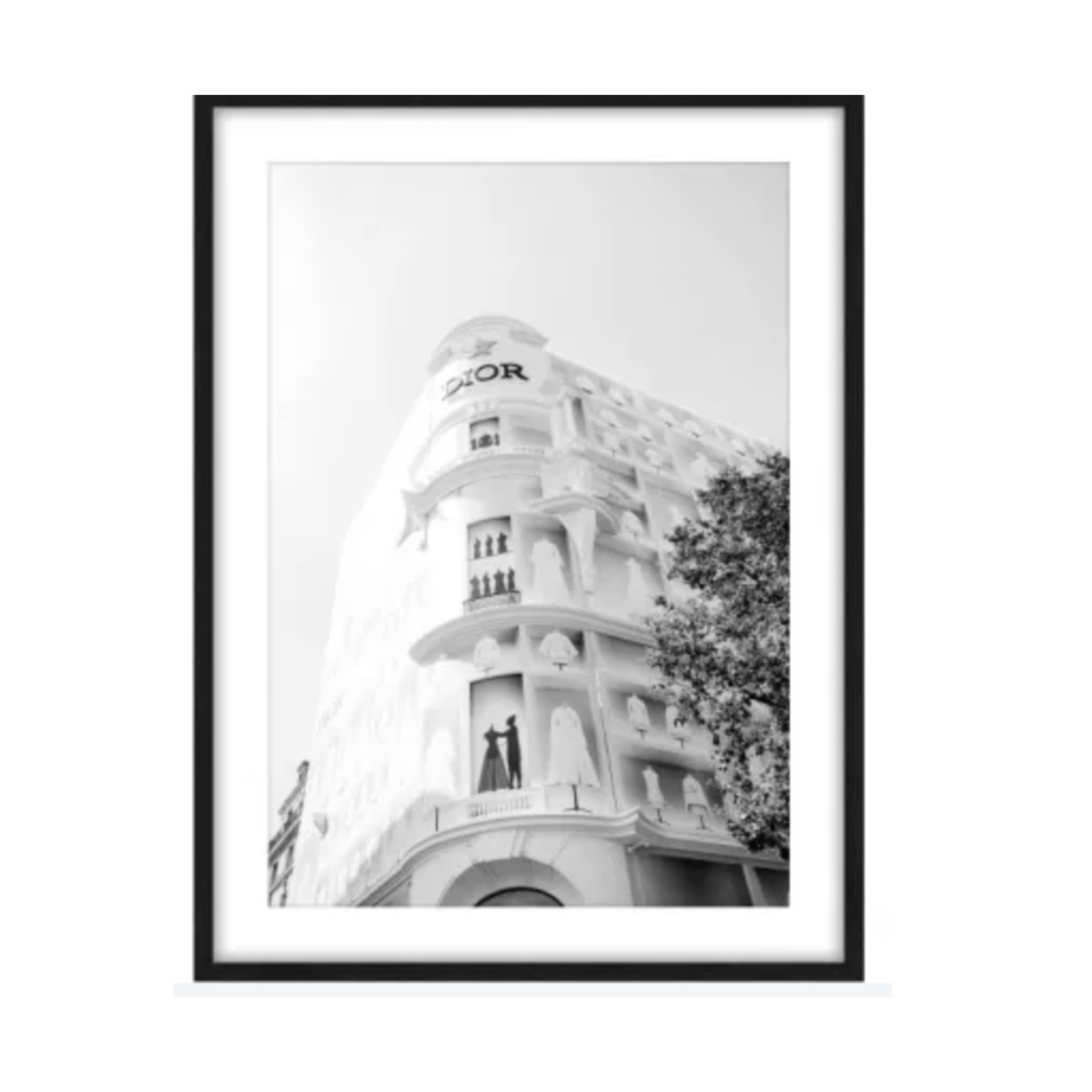 Dior Glass Framed Print