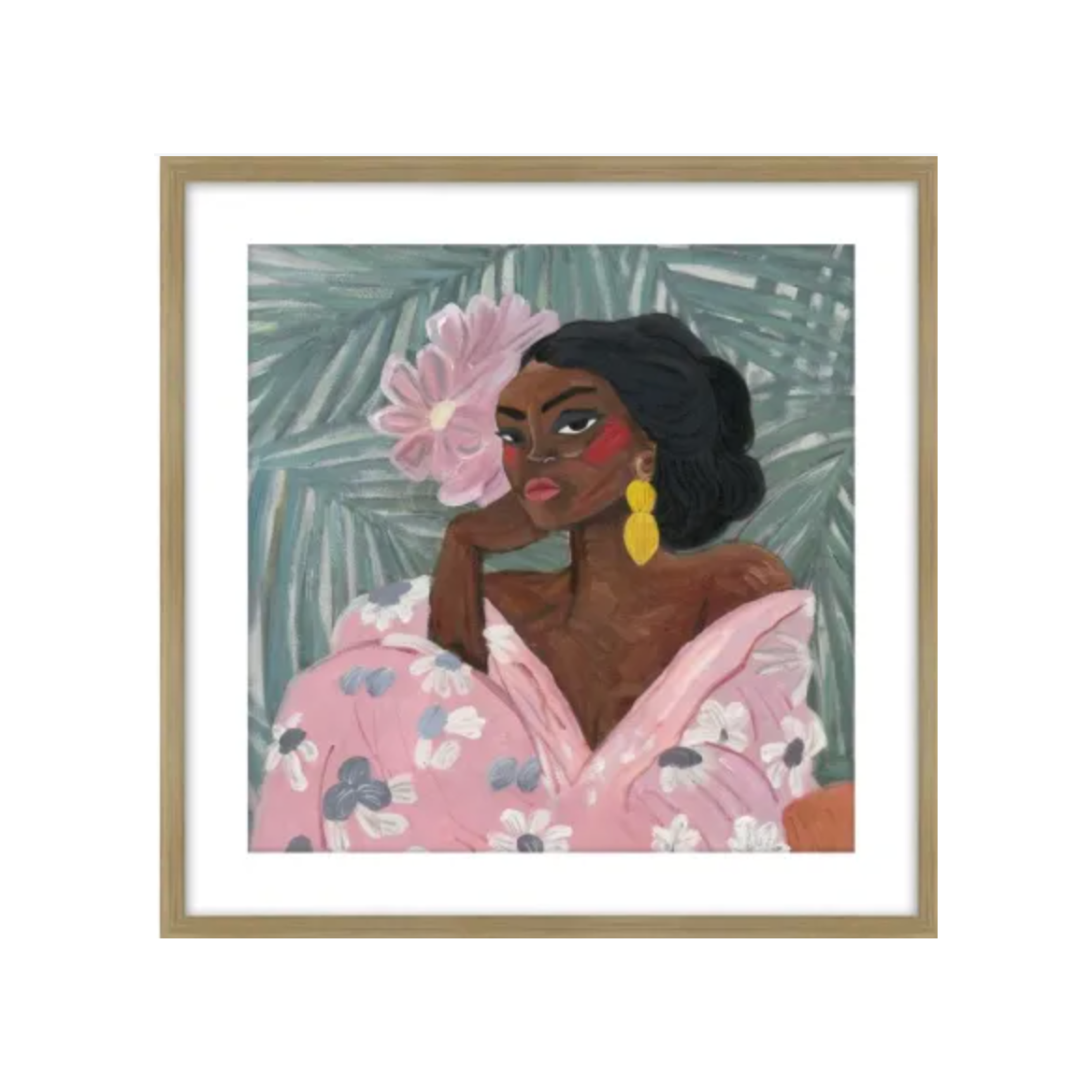 Abstract Portrait Print A - Oak