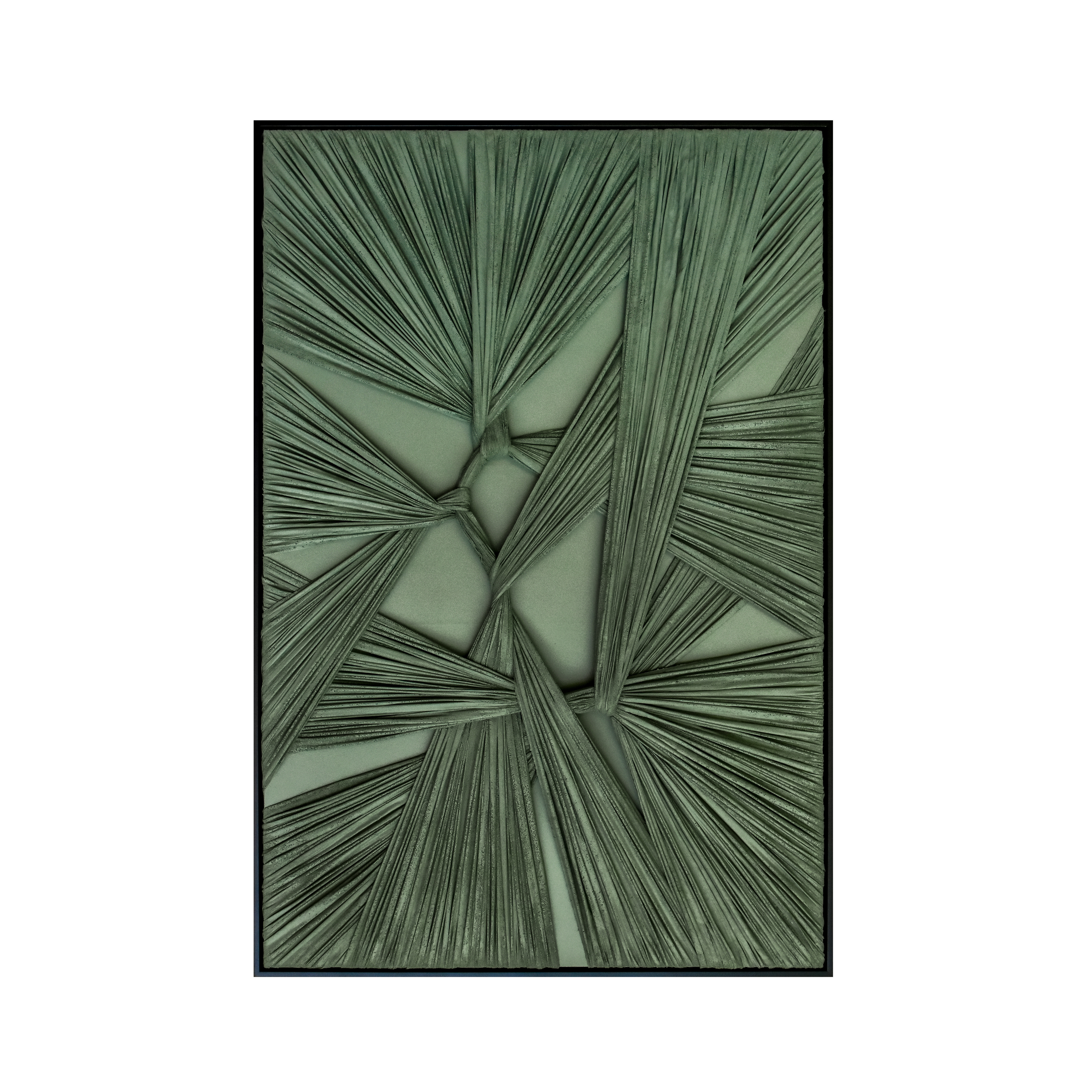 Olive Textile Framed Wall Art