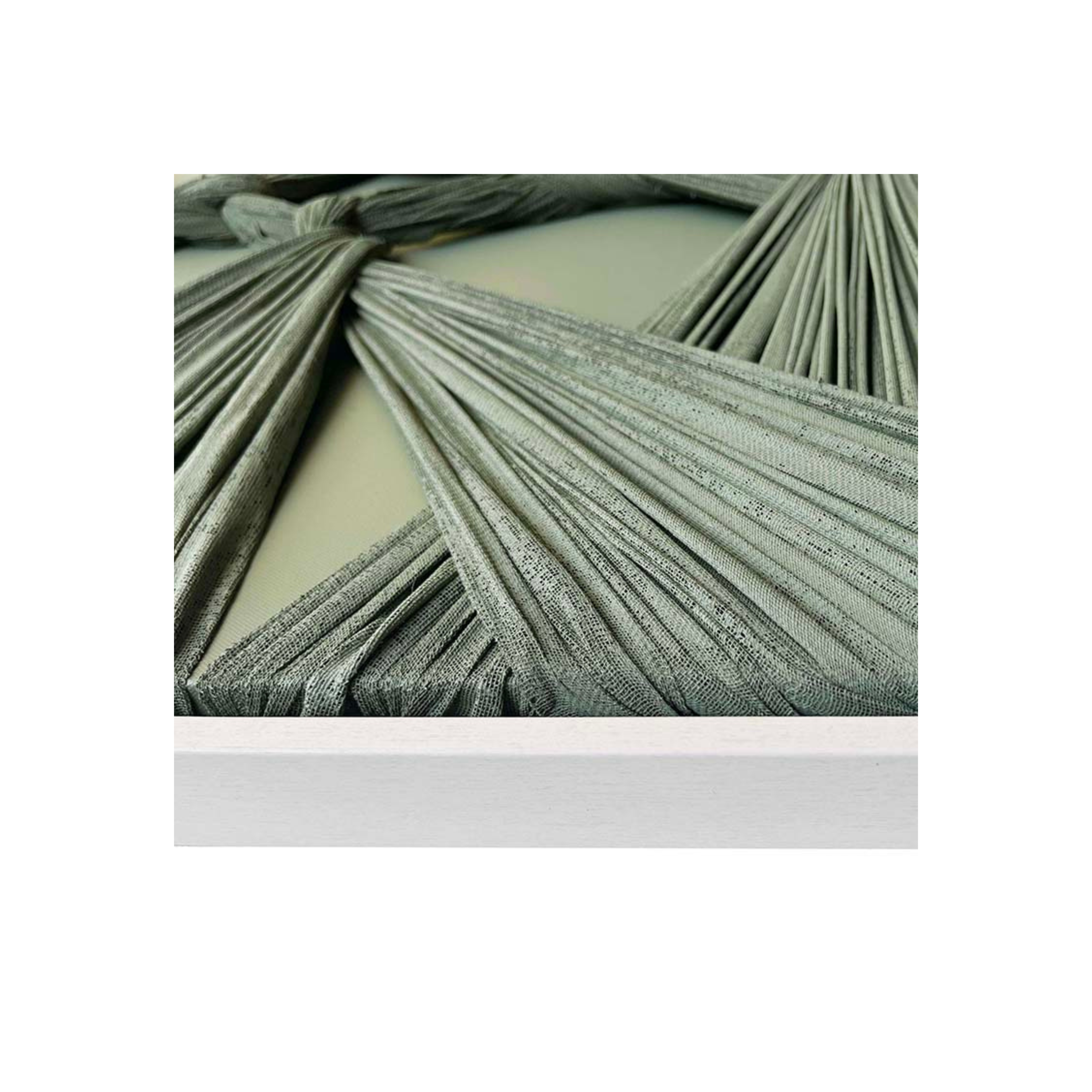 Olive Textile Framed Wall Art