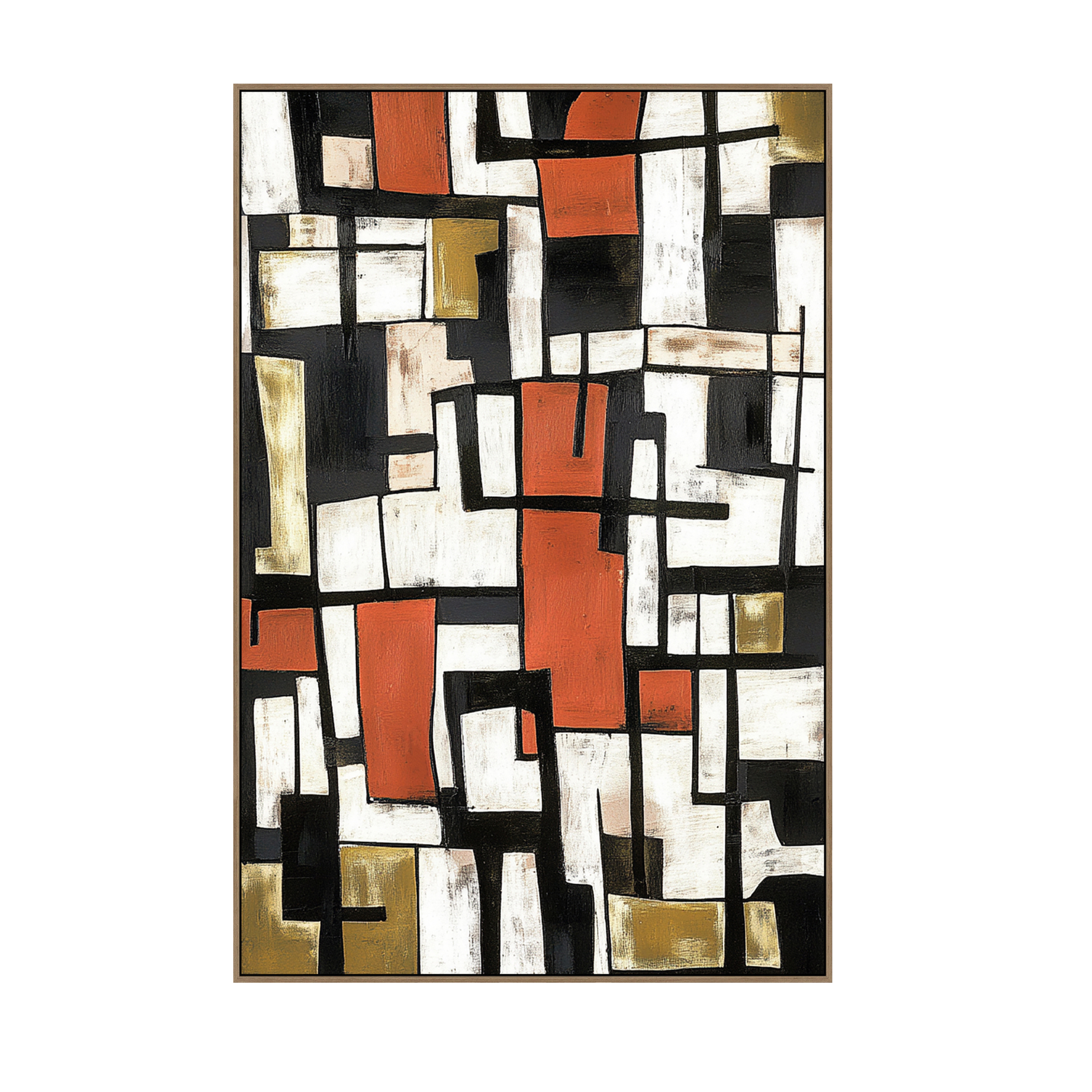 Abstract Rhythm Canvas A - Oak
