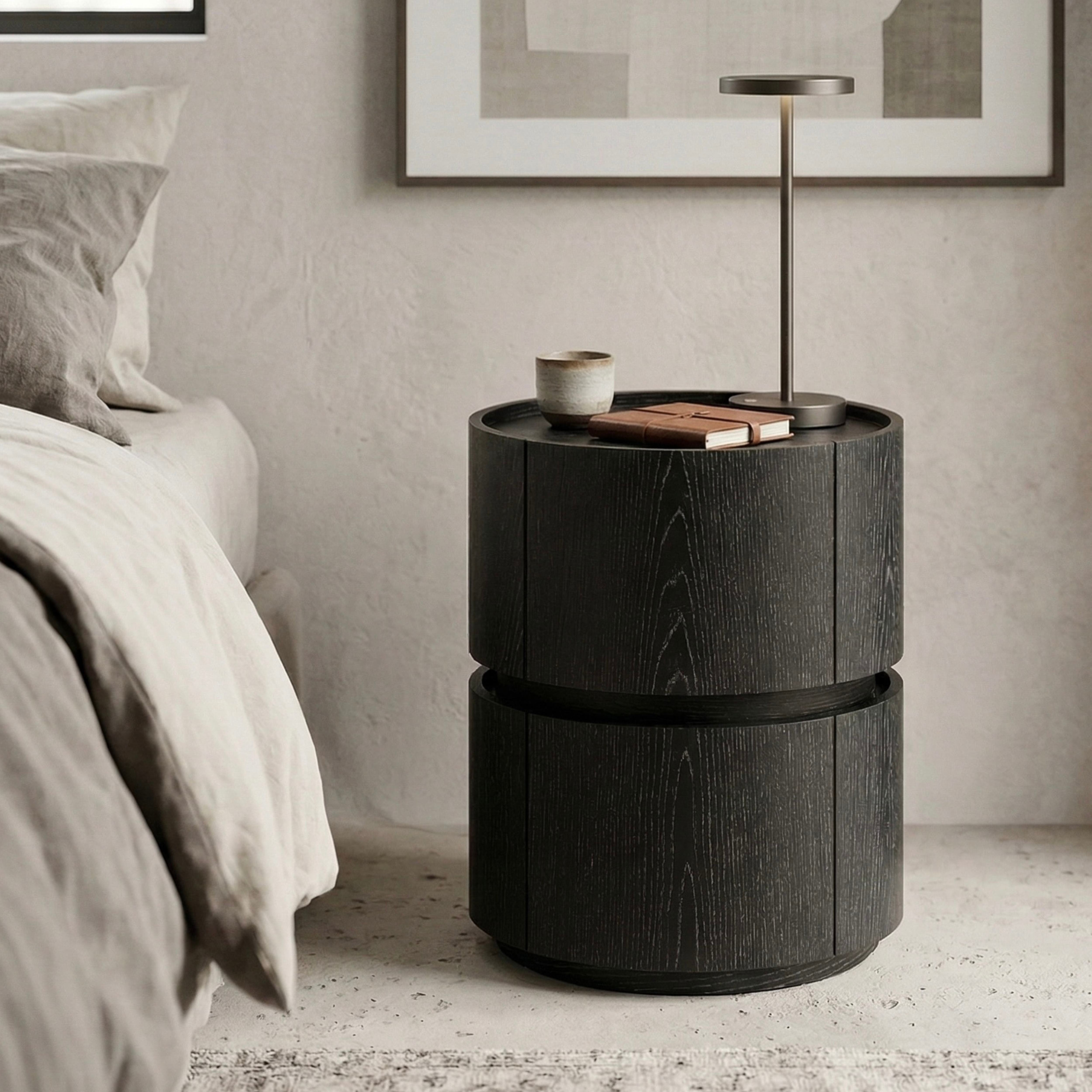 Rounded Bedside Table