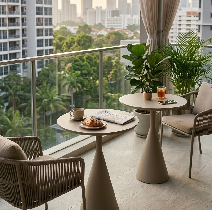 Duran Aluminium Birstro Table - Taupe